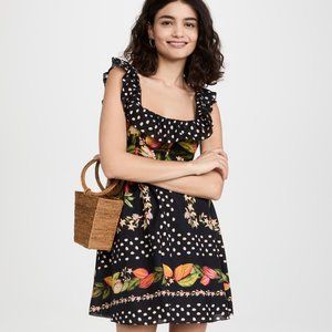 Farm Rio Cocoa Paradise Square Neck Mini Dress (New With Tags!)